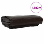 Tarpaulin 650g / m² Brown 1.5 x 2 m Canvas with PVC Coating