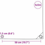 Tarpaulin 650g / m² Brown 5 x 5 m Canvas with PVC Coating