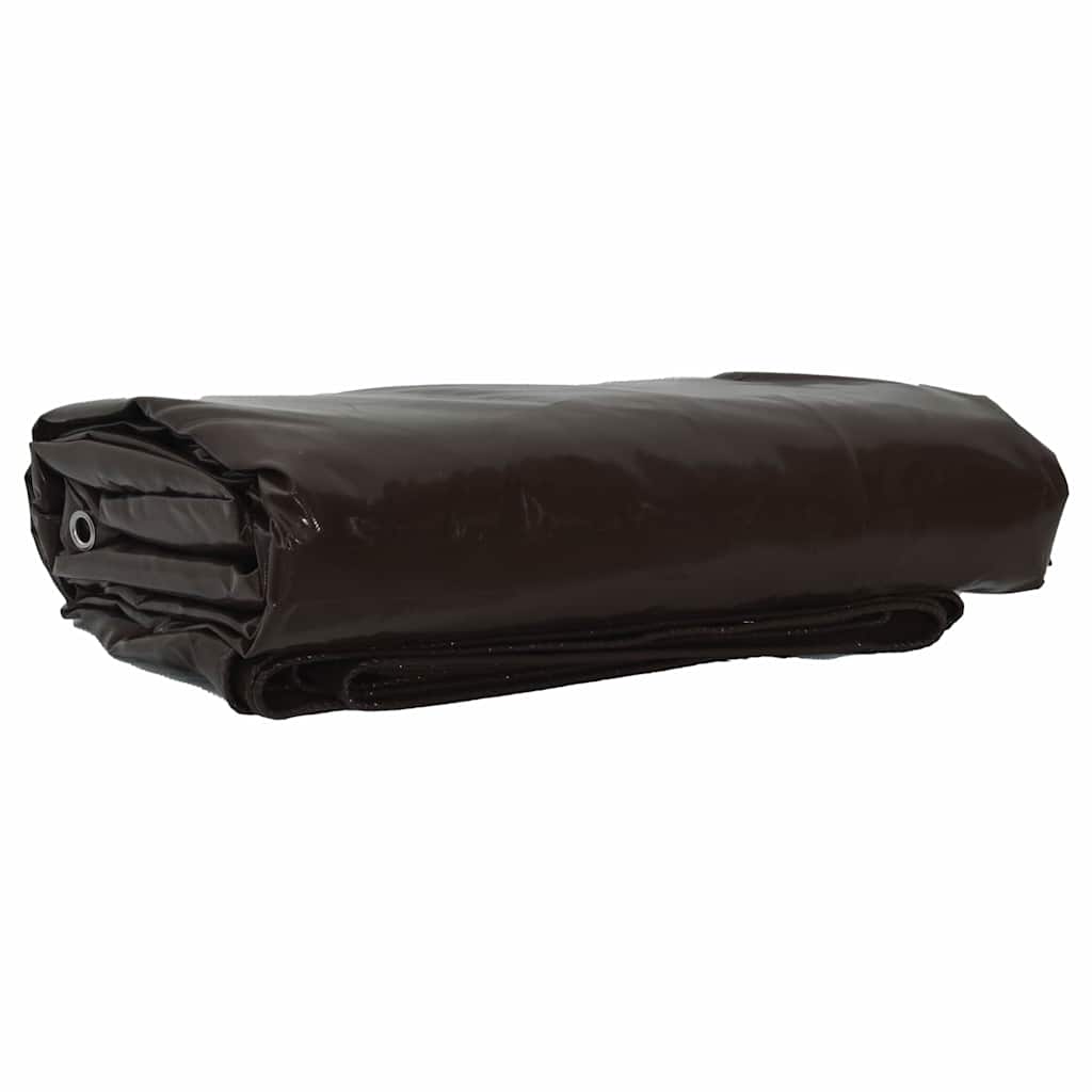 Tarpaulin 650g / m² Brown 5 x 8 m Canvas with PVC Coating