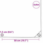 Tarpaulin 650g / m² Beige 3 x 4 m Canvas with PVC Coating