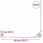 Tarpaulin 650g / m² Beige 3 x 5 m Canvas with PVC Coating