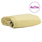 Tarpaulin 650g / m² Beige 4 x 7 m Canvas with PVC Coating