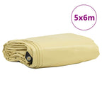 Tarpaulin 650g / m² Beige 5 x 6 m Canvas with PVC Coating