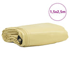Tarpaulin 650g / m² Beige 1.5 x 2.5 m Canvas with PVC Coating