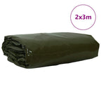 Tarpaulin 650g / m² Olive Green 2 x 3 m Canvas with PVC Coating