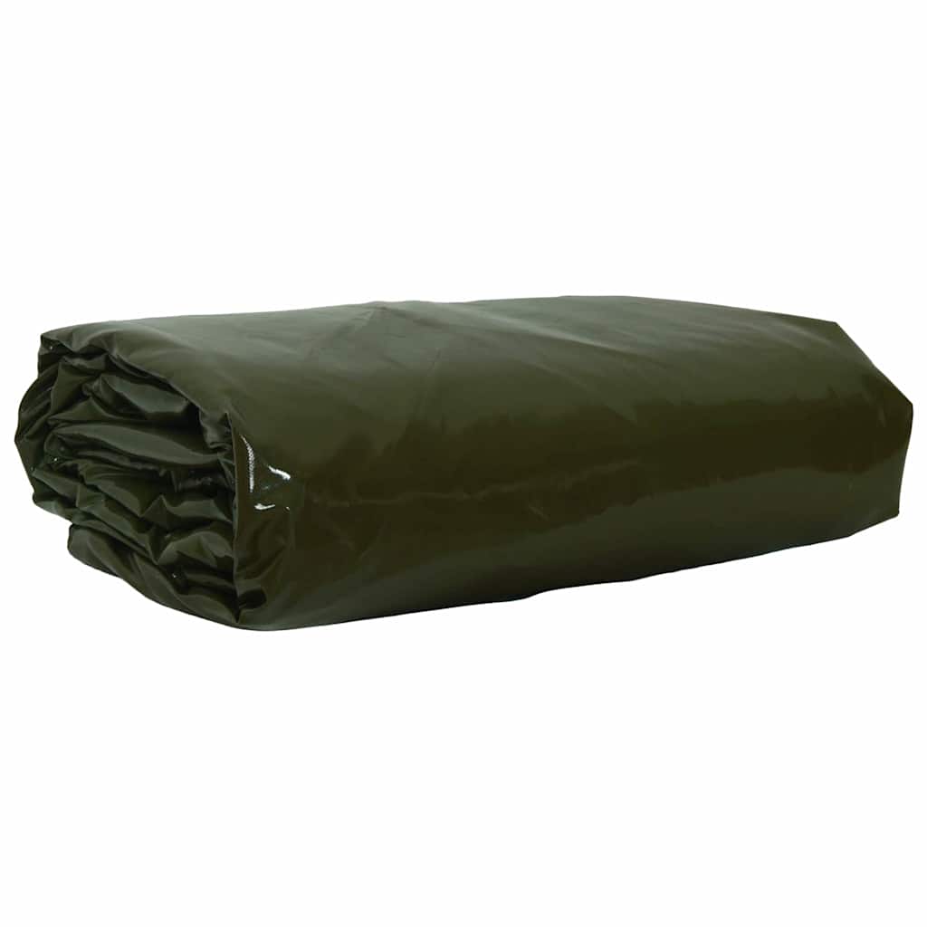 Tarpaulin 650g / m² Olive Green 4 x 4 m Canvas with PVC Coating