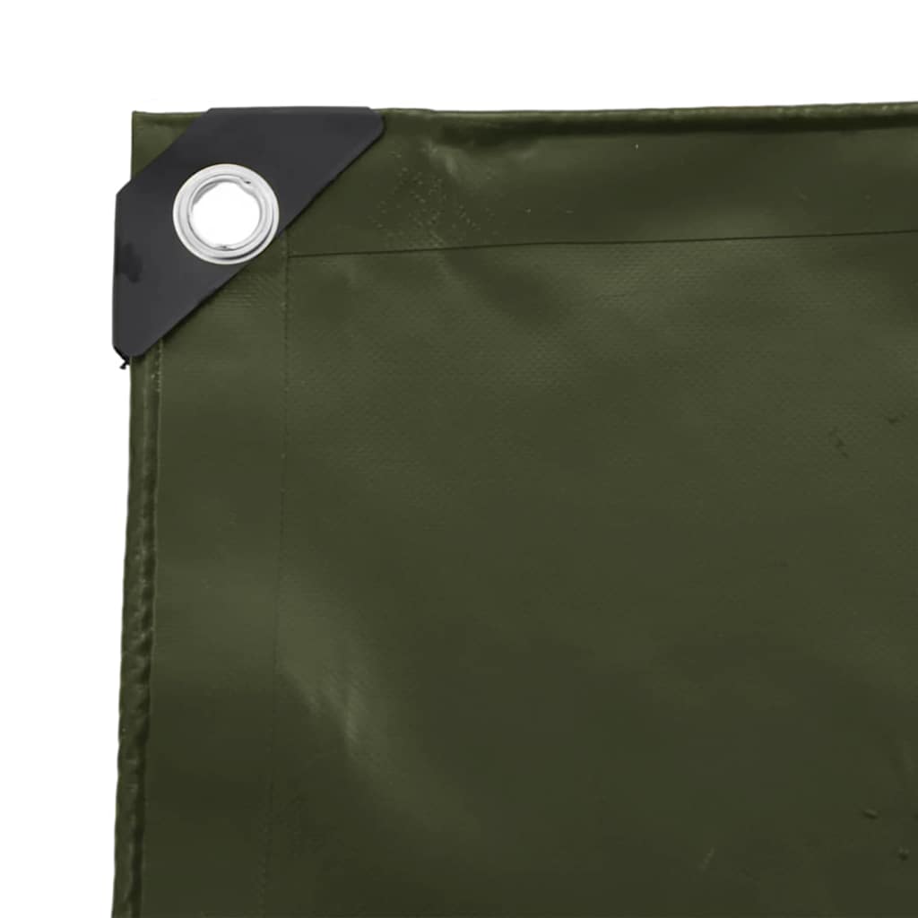 Tarpaulin 650g / m² Olive Green 4 x 8 m Canvas with PVC Coating