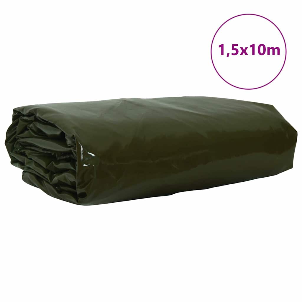 Tarpaulin 650g / m² Olive Green 1.5 x 10 m