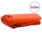 Tarpaulin 650g / m² Orange 2 x 3 m Canvas with PVC Coating