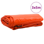 Tarpaulin 650g / m² Orange 3 x 5 m Canvas with PVC Coating