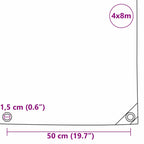 Tarpaulin 650g / m² Orange 4 x 8 m Canvas with PVC Coating