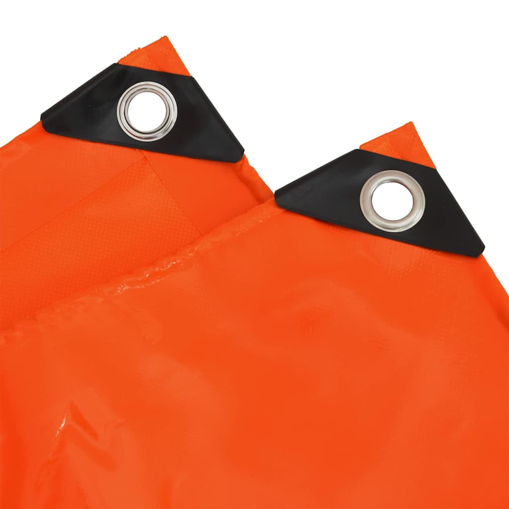 Tarpaulin 650g / m² Orange 1.5 x 20 m Canvas with PVC Coating