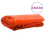 Tarpaulin 650g / m² Orange 2.5 x 3.5 m Canvas with PVC Coating