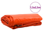 Tarpaulin 650g / m² Orange 1.5 x 2.5 m Canvas with PVC Coating