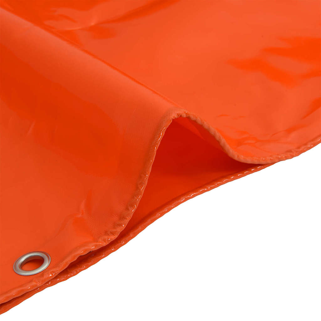 Tarpaulin 650g / m² Orange 2.5 x 4.5 m Canvas with PVC Coating
