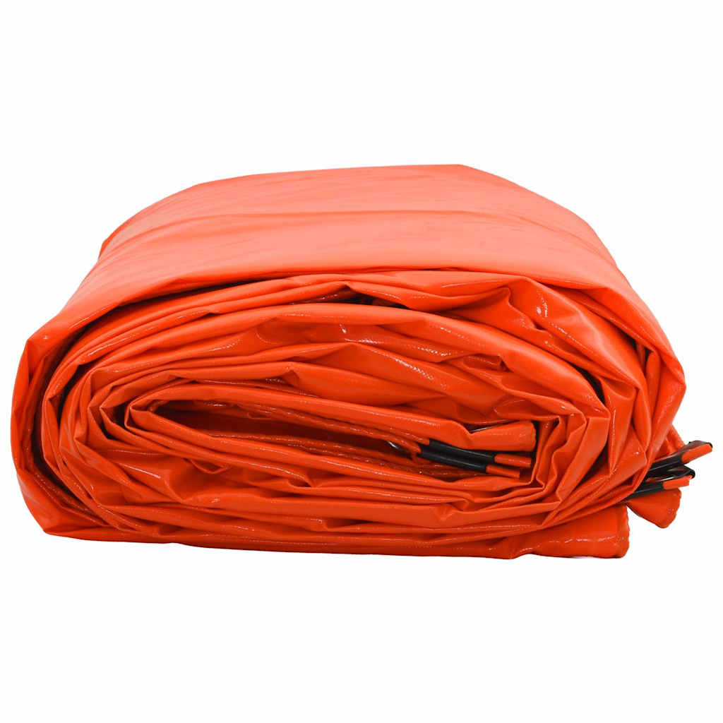 Tarpaulin 650g / m² Orange 2.5 x 4.5 m Canvas with PVC Coating