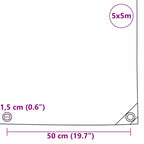 Tarpaulin 650g / m² Orange 5 x 5 m Canvas with PVC Coating