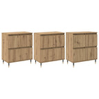 Storage Cabinet 3 pcs Artisan Oak 60 x 35 x 70 cm