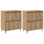 Storage Cabinet 2 pcs Artisan Oak 60 x 35 x 70 cm