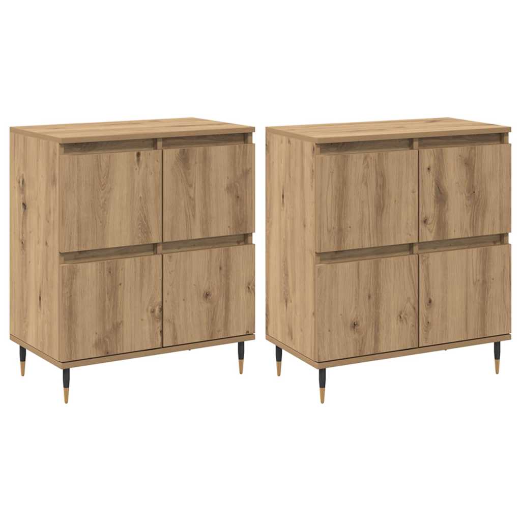 Storage Cabinet 2 pcs Artisan Oak 60 x 35 x 70 cm