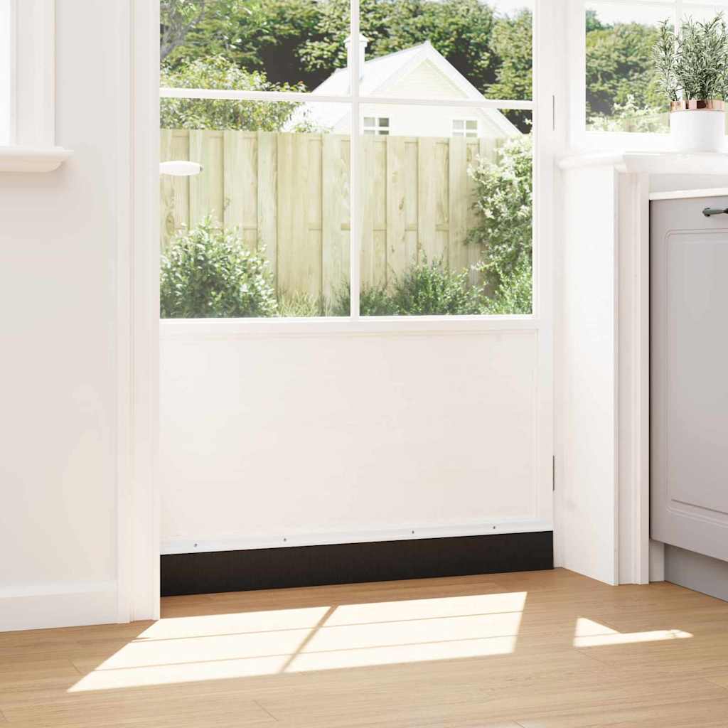 Screw-on Door Brush Seals 2 pcs White 100 cm Aluminium Alloy