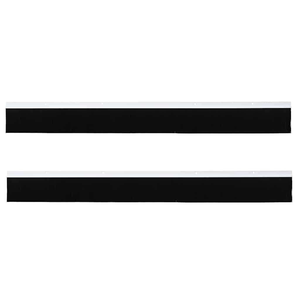 Screw-on Door Brush Seals 2 pcs White 100 cm Aluminium Alloy