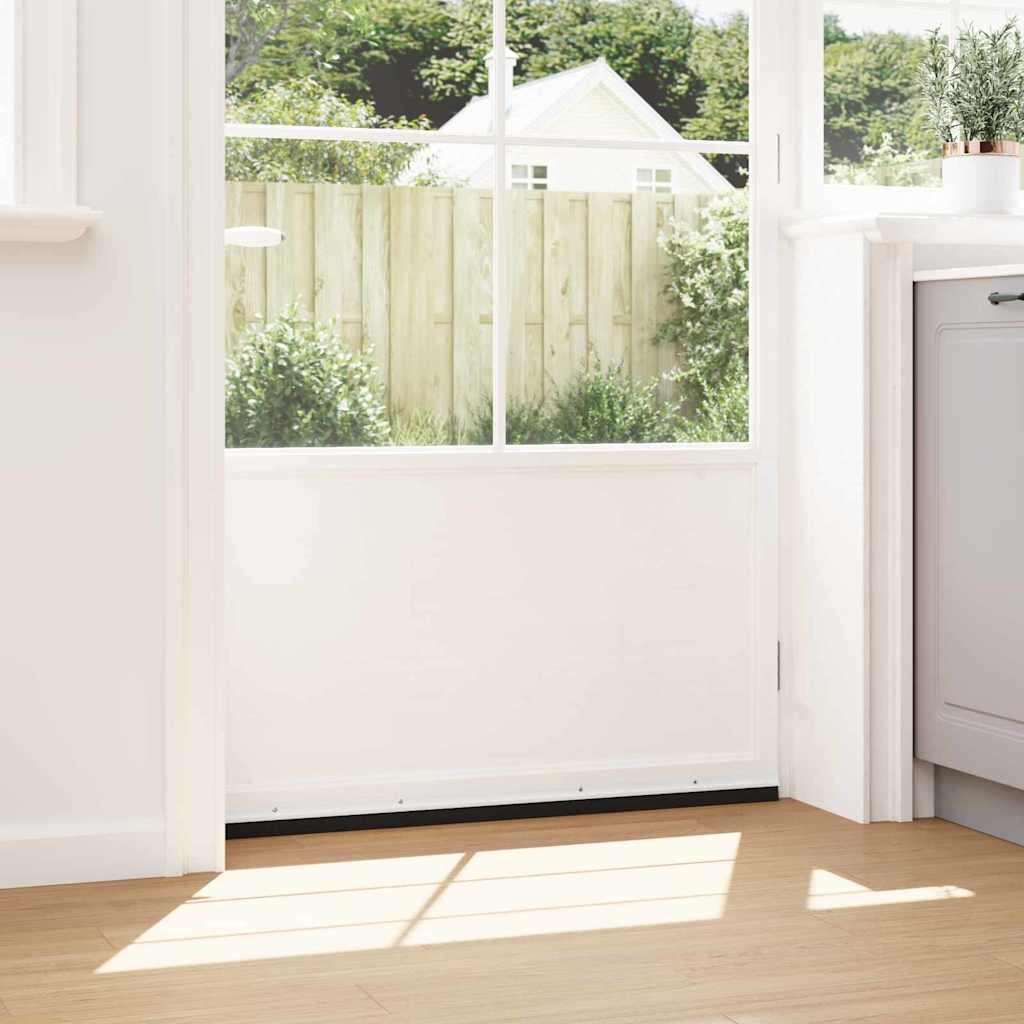 Screw-on Door Brush Seals 6 pcs White 100 cm Aluminium Alloy