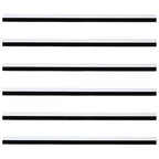 Screw-on Door Brush Seals 6 pcs White 100 cm Aluminium Alloy