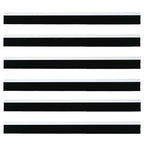 Screw-on Door Brush Seals 6 pcs White 100 cm Aluminium Alloy