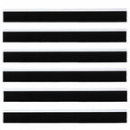 Screw-on Door Brush Seals 6 pcs White 100 cm Aluminium Alloy