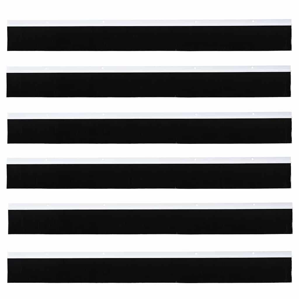 Screw-on Door Brush Seals 6 pcs White 100 cm Aluminium Alloy