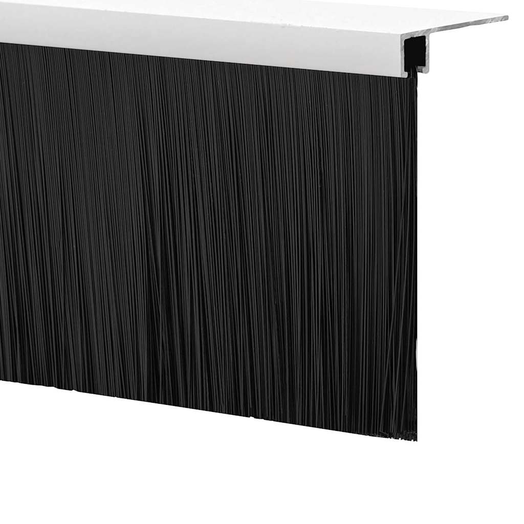 Screw-on Door Brush Seals 2 pcs White 100 cm Aluminium Alloy