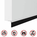 Screw-on Door Brush Seals 2 pcs White 100 cm Aluminium Alloy