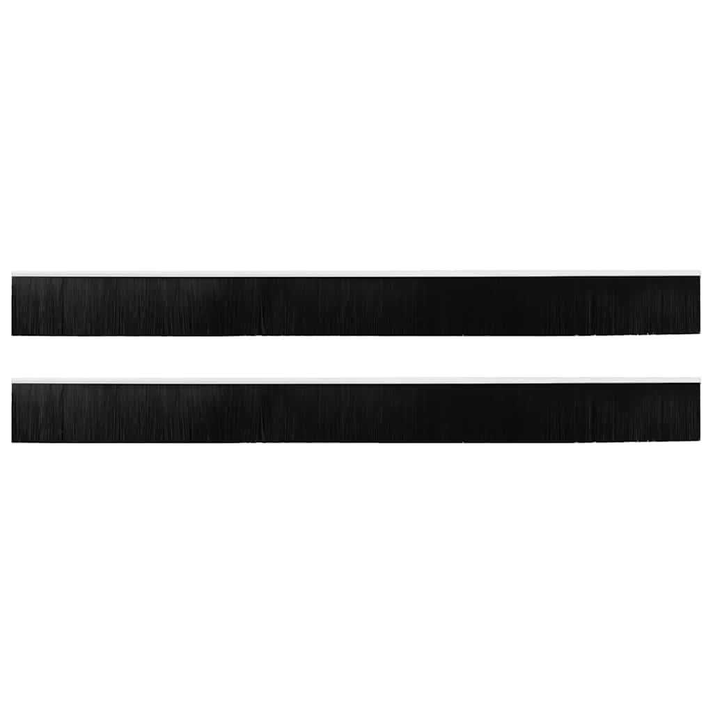 Screw-on Door Brush Seals 2 pcs White 100 cm Aluminium Alloy