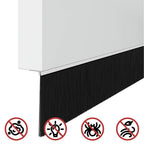 Screw-on Door Brush Seals 6 pcs White 100 cm Aluminium Alloy