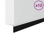 Screw-on Door Brush Seals 12 pcs White 100 cm Aluminium Alloy