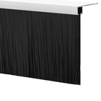 Screw-on Door Brush Seals 12 pcs White 100 cm Aluminium Alloy