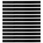 Screw-on Door Brush Seals 12 pcs White 100 cm Aluminium Alloy