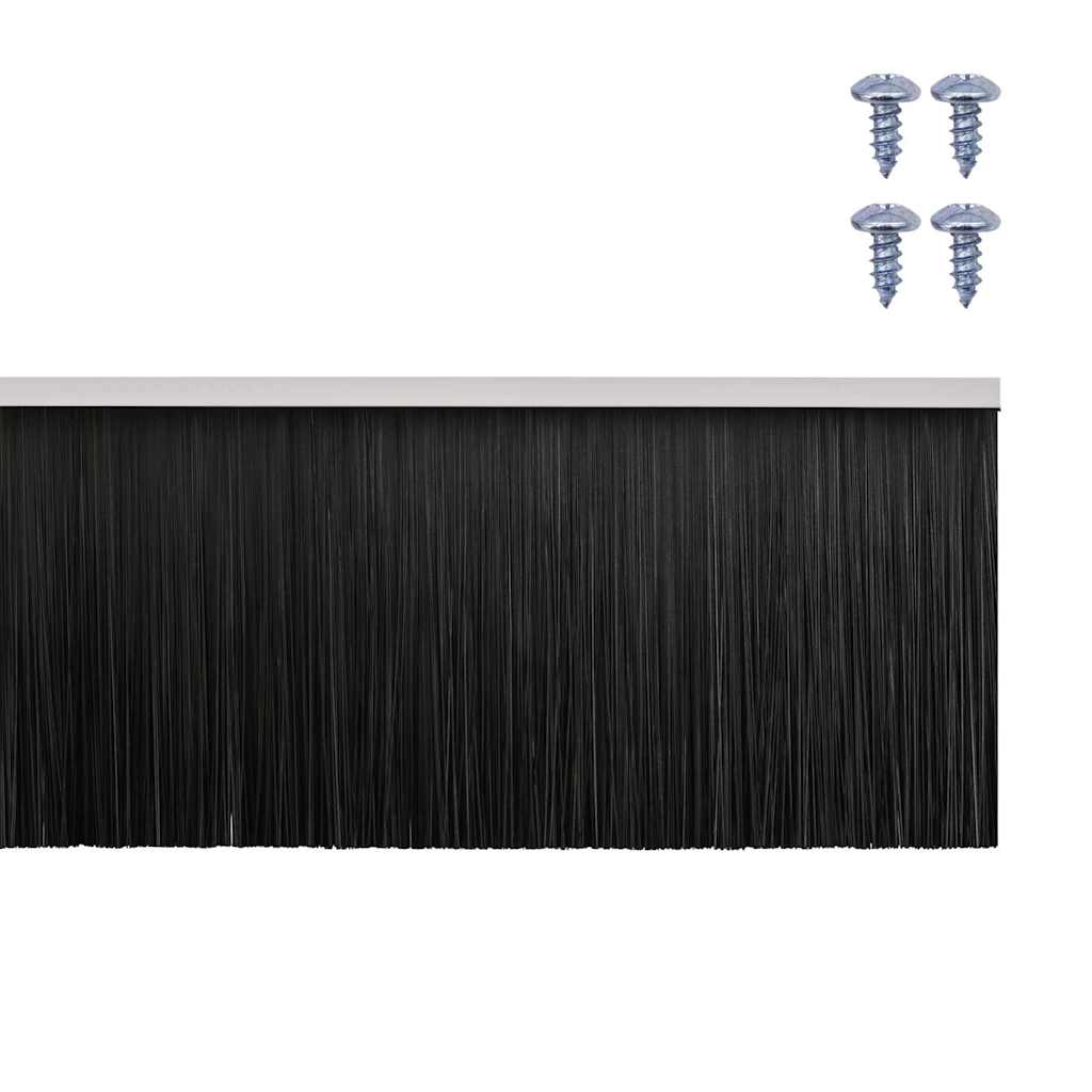 Screw-on Door Brush Seals 12 pcs White 100 cm Aluminium Alloy