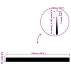 Self-adhesive Door Brush Seals 2 pcs Black 100 cm