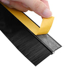 Self-adhesive Door Brush Seals 6 pcs Black 100 cm
