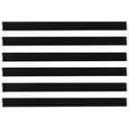 Self-adhesive Door Brush Seals 6 pcs Black 100 cm