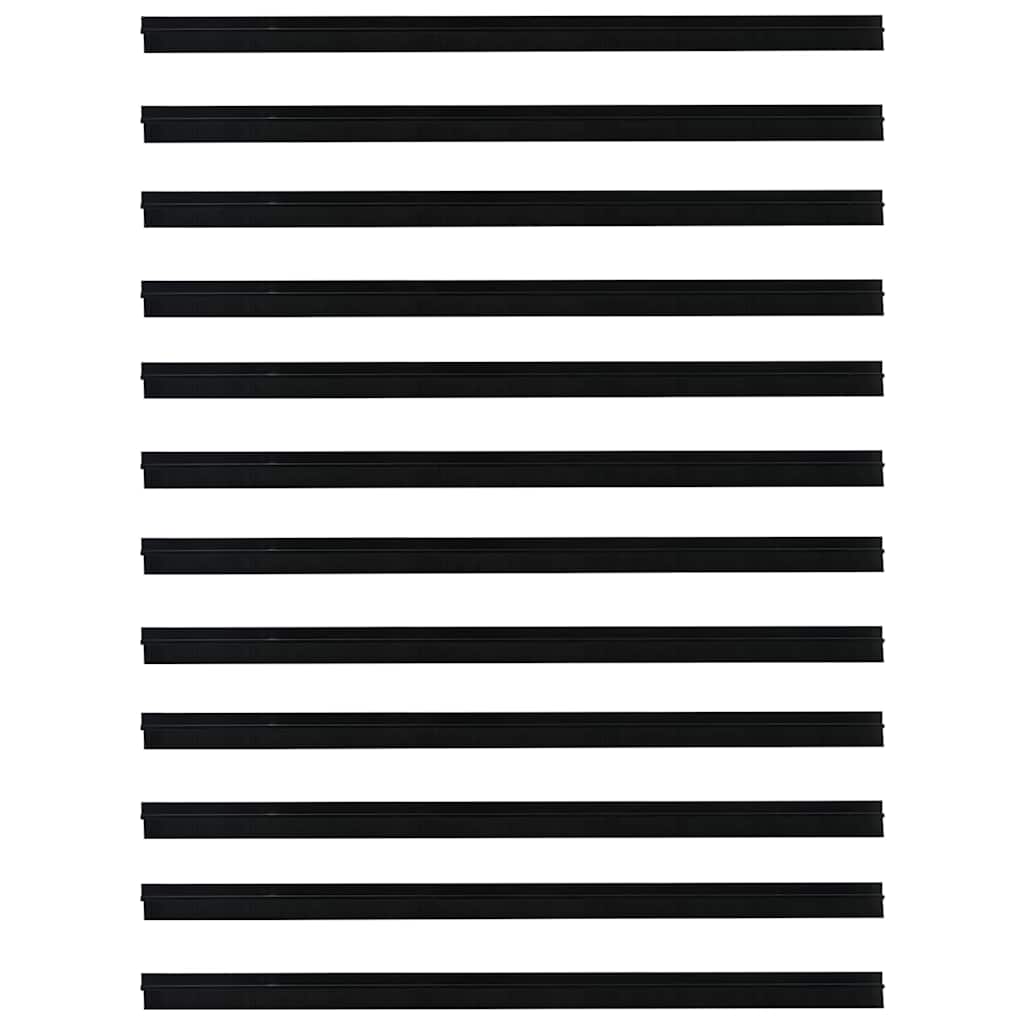 Self-adhesive Door Brush Seals 12 pcs Black 100 cm