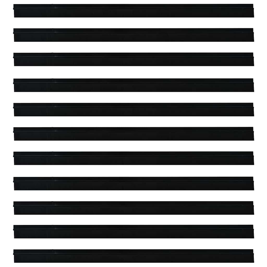 Self-adhesive Door Brush Seals 12 pcs Black 100 cm