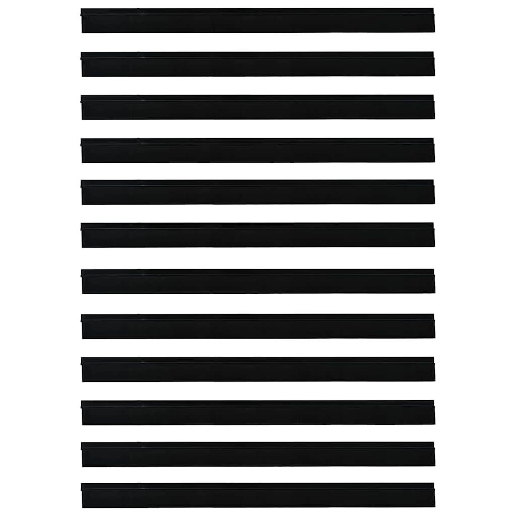 Self-adhesive Door Brush Seals 12 pcs Black 100 cm