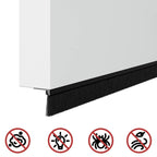 Self-adhesive Door Brush Seals 2 pcs Black 100 cm