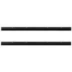 Screw-on Door Brush Seals 2 pcs Black 100 cm Aluminium Alloy