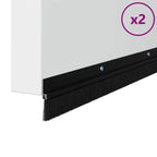 Screw-on Door Brush Seals 2 pcs Black 100 cm Aluminium Alloy