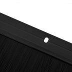 Screw-on Door Brush Seals 2 pcs Black 100 cm Aluminium Alloy