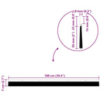 Screw-on Door Brush Seals 2 pcs Black 100 cm Aluminium Alloy